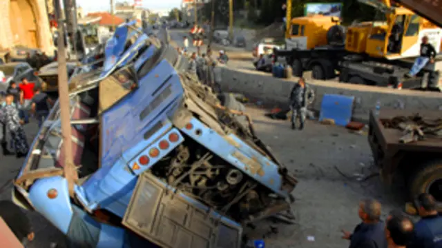 لم يعرف سبب انقلاب الحافلة