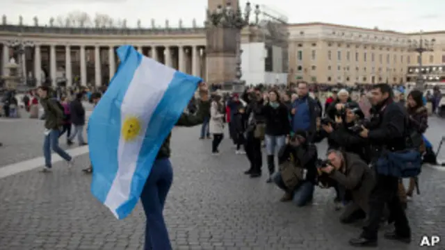Аргентинский флаг в Ватикане
