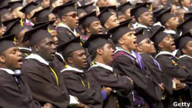 Estudiantes universitarios negros