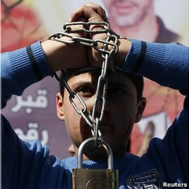 Protesta por presos palestinos