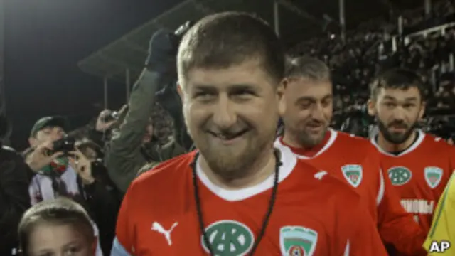 Ramzan Kadyrov é conhecido por ser um torcedor fanático de futebol