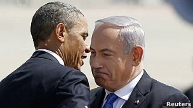 Obama durante su visita a Israel
