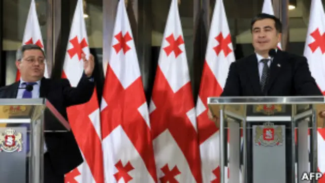 Михаил Саакашвили и Давид Усупашвили