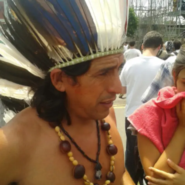 Afonso Apurinã, um dos líderes dos índios (Foto: Caio Quero/BBC Brasil)