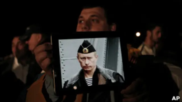 Российский демонстрант на Кипре