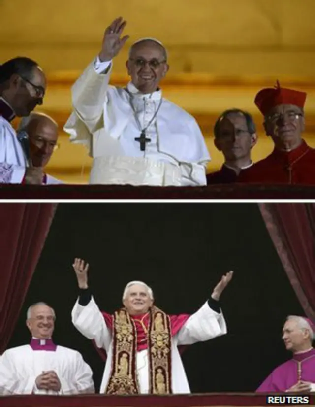 paus fransiskus dan paus benediktus