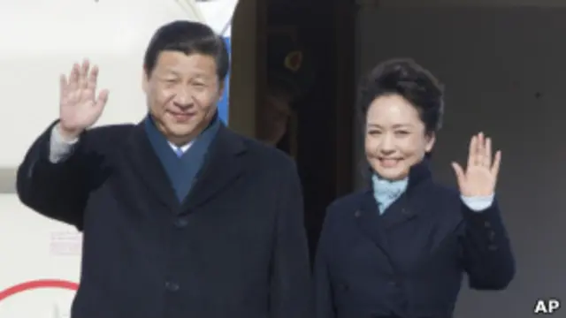 Peng Liyuan y su esposo el presidente de China