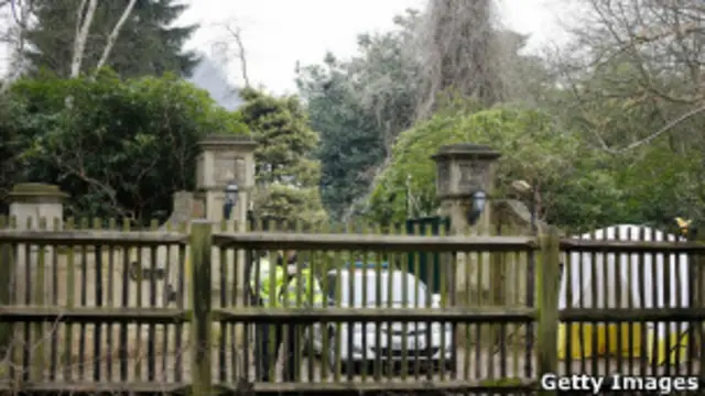 Оцепление вокруг дома Березовского 