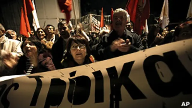 Protesta en Chipre