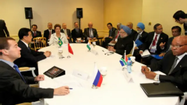 Presidentes dos países BRICS reunidos em Durban