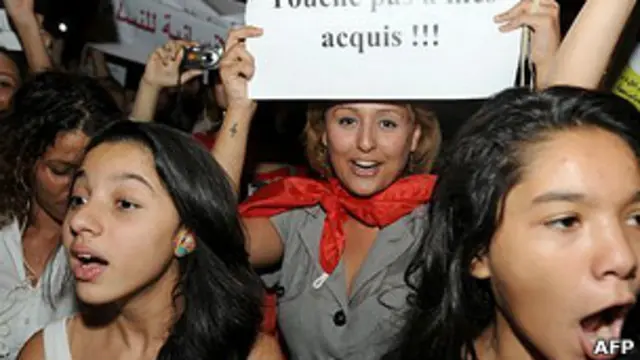 Участницы демонстрации