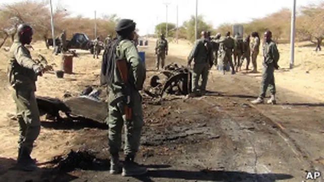 КПП в Тимбукту после нападения