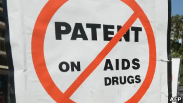 Protest against patent on drugs