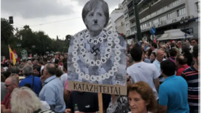 Yunanistan'da Alman Başbakan Merkel'e protesto