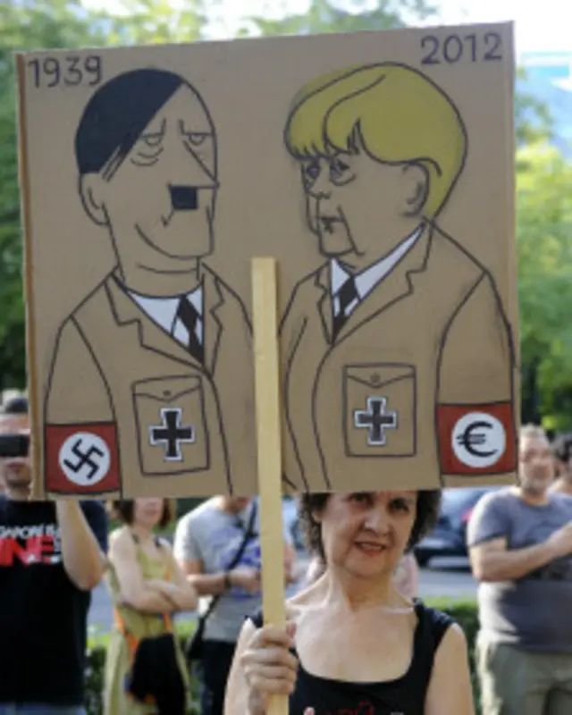 Yunanistan'da Alman Başbakan Merkel'e protesto