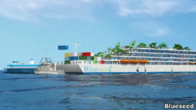 El Blueseed estará a unos 20 kilómetros al sudoeste de la bahía de San Francisco.