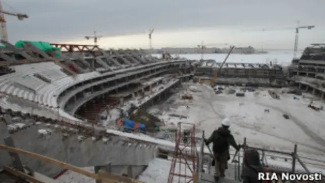 Строительство "Зенит-арены" в Санкт-Петербурге