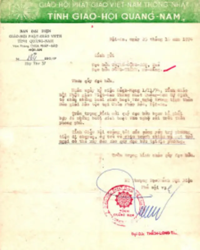 Thư mời buổi nói chuyện ngày 25/10/1974 (Tư liệu gia đình nhà thơ Nguyễn Hữu Hồng Minh)