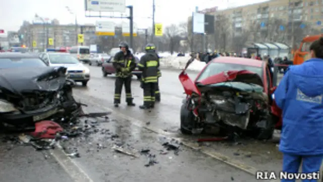 ДТП на Ленинском проспекте в Москве