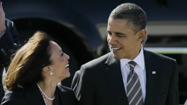 Kamala Harris y Barack Obama