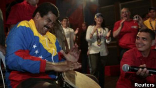 Исполняющий обязанности президента Венесуэлы Николас Мадуро в ходе предвыборной кампании