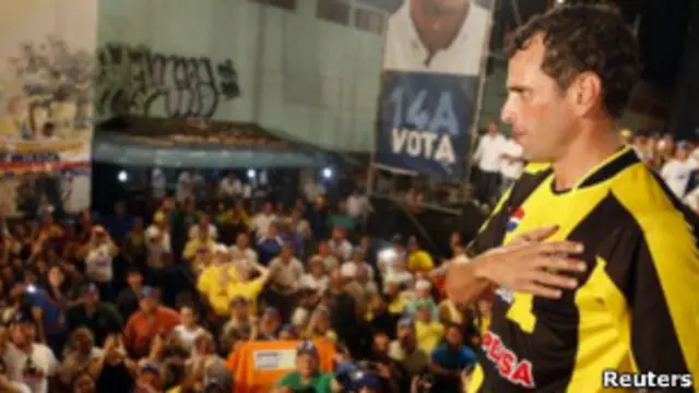 Пртендент на пост президента Венесуэлы Энрике Каприлес