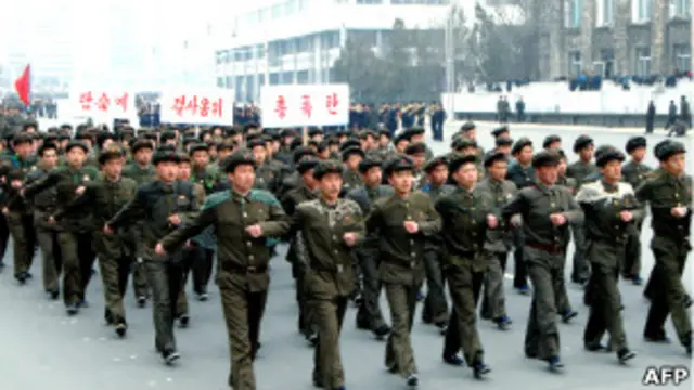رژه در پایتخت کره شمالی