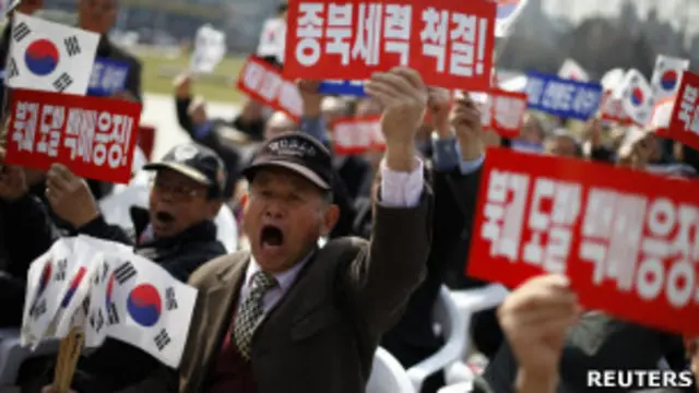 Protestas contra Corea del Norte en Seúl