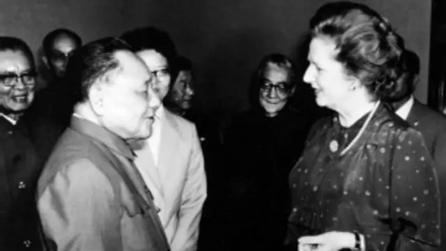 Bà Thatcher gặp Đặng Tiểu Bình năm 1982