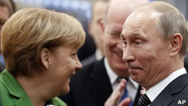 Путин и Меркель