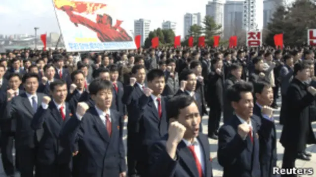 تظاهرات جنگی در کره شمالی