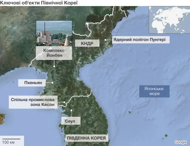 Карта Корейського півострова
