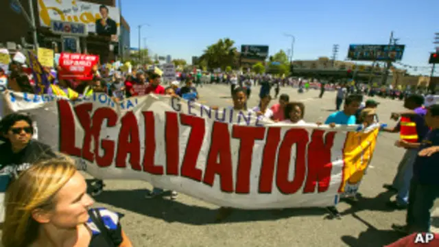 Демонстрация в поддержку иммиграционной реформы в США