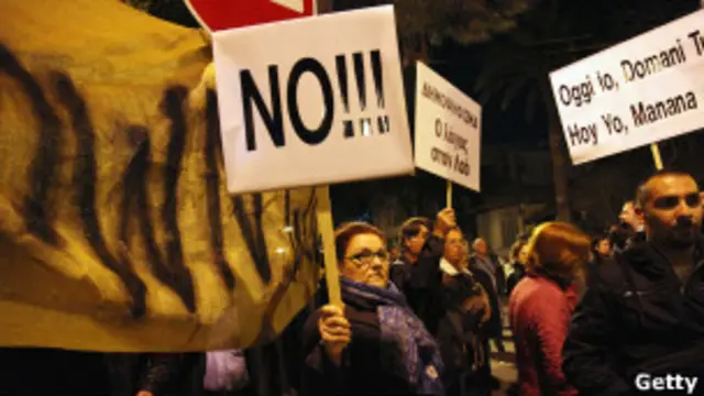 Демонстрация протеста в Никозии