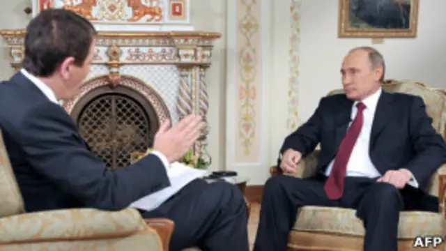 Путин во время интервью ARD