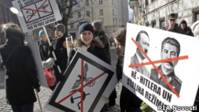 Протест антифашистов в Риге