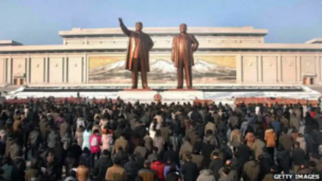 Estátuas de ex-líderes norte-coreanos