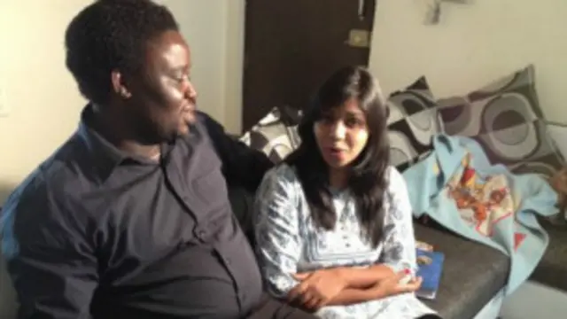 سامبو مع زوجته الهندية