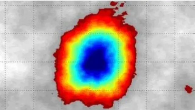 Imagem captada pelo telescópio Hawc