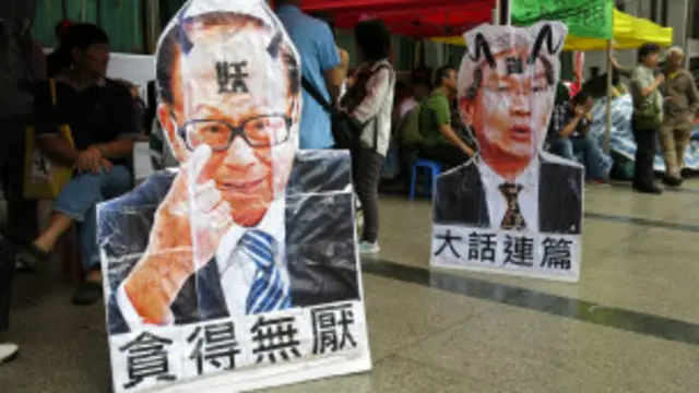 香港碼頭工人今年4月抗議行動