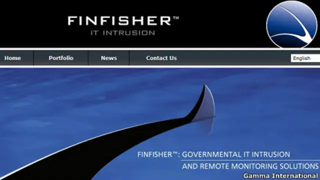 Giới thiệu về Finfisher trên trang web của Gamma International