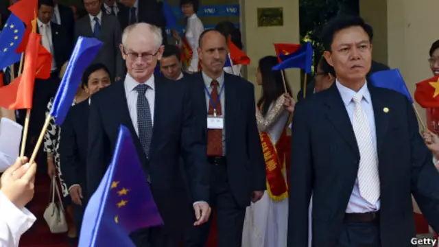 Chủ tịch EU Herman Van Rompuy thăm Hà Nội hồi tháng 11/2012