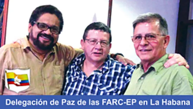 Iván Márquez, Pablo Catatumbo y Ricardo Téllez.