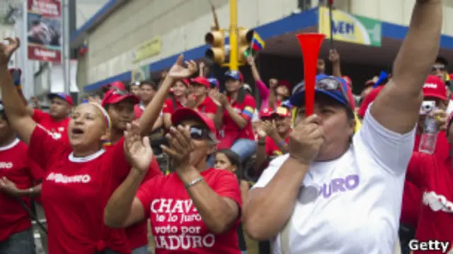 Simpatizantes de Maduro