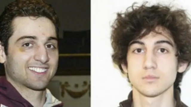 جوهر سارنایف ( سمت راست) دستگیر شده است