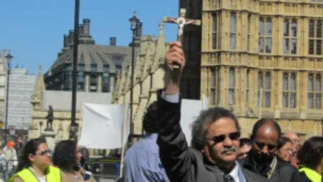 مظاهرة الأقباط في لندن