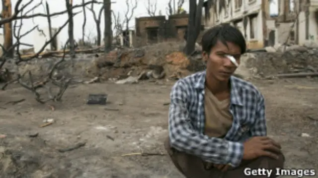 در خشونتهای سال پیش در میکتیلا بیشتر شهر سوزانده و تخریب شد