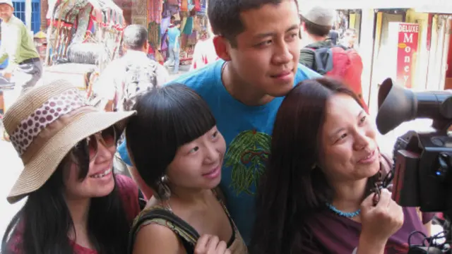 काठमांडू में चीनी पर्यटक