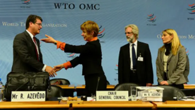 Roberto Azevêdo, na apresentação de sua candidatura a diretor-geral da OMC