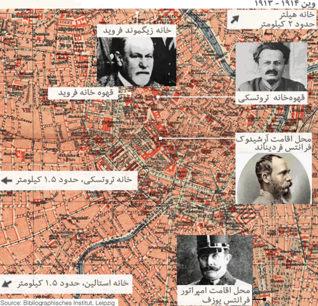 این شخصیتها احتمالا بخش زیادی از وقت خود را در همین منطقه مرکزی وین میگذراندهاند